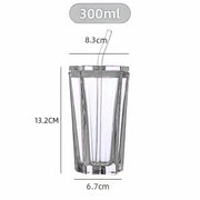 starlight gradient glass mug with straw and lid, view 4 - MRSLM