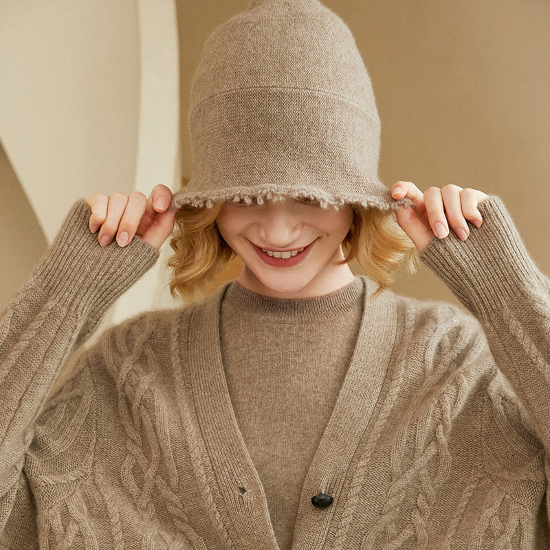 cashmere knit hat, view 5 - MRSLM