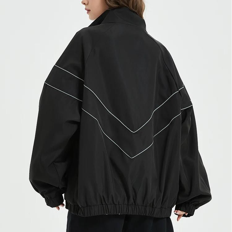 men's reflective striped hip hop jacket, view 7 - MRSLM