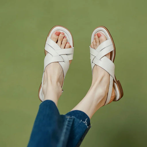 genuine leather women's sandals - MRSLM