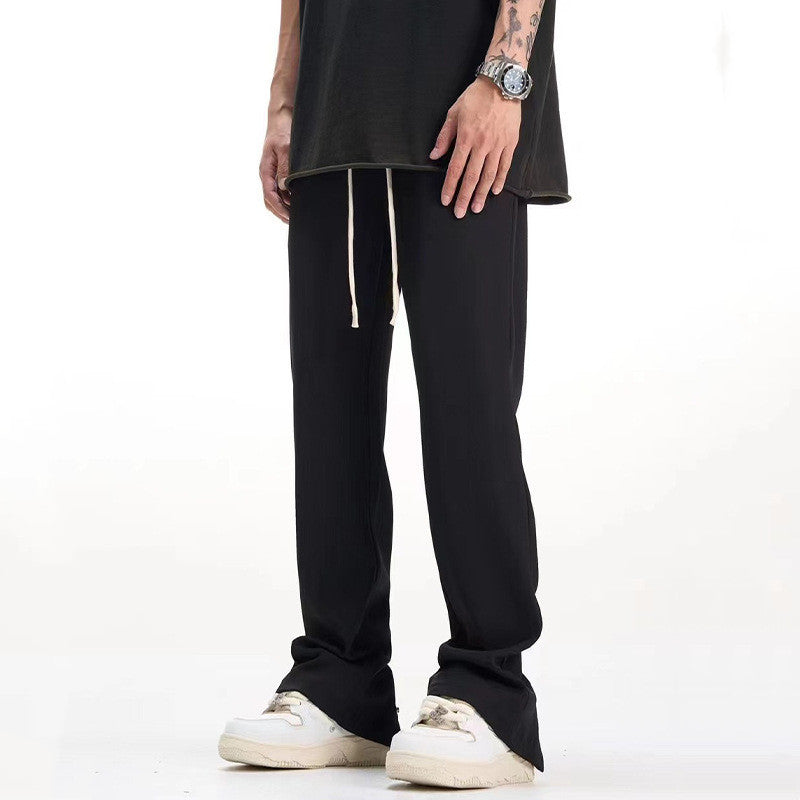 retro back slit casual suit pants, view 6 - MRSLM