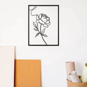 minimalist rose iron wall decor, view 3 - MRSLM