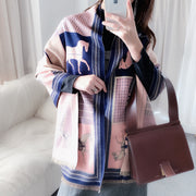 Women's tie-dye faux cashmere scarf, view 8 - MRSLM