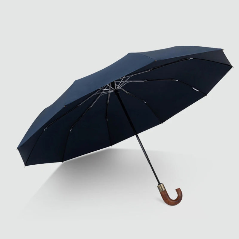 large automatic wooden golf umbrella, view 2 - MRSLM
