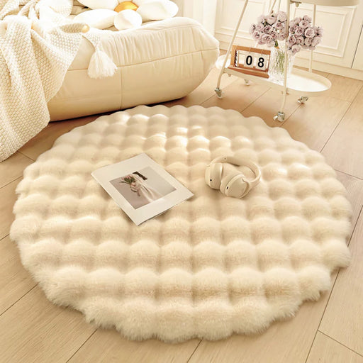 nordic round plush floor mat - MRSLM