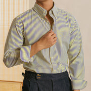 casual long sleeve striped shirt for men, view 2 - MRSLM