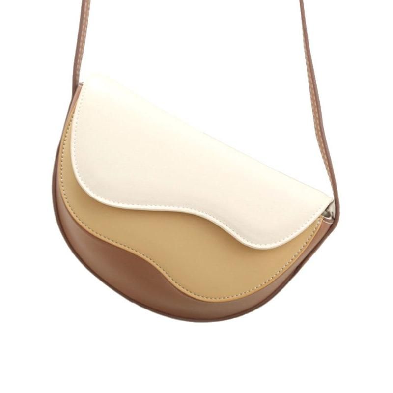 Contrast color crossbody saddle bag, view 2 - MRSLM