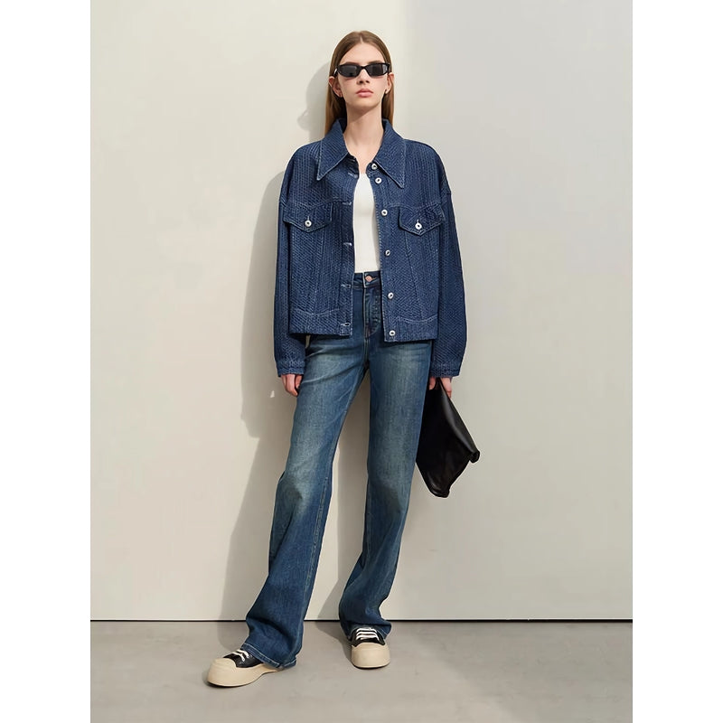short loose denim jacket, view 6 - MRSLM