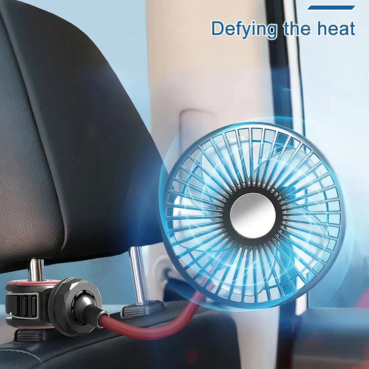 Multidirectional Car Back Seat Fan