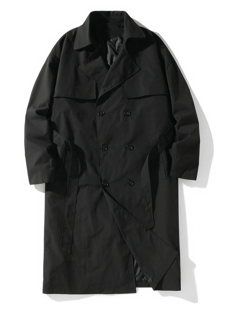 men's double-breasted trench coat, view 3 - MRSLM