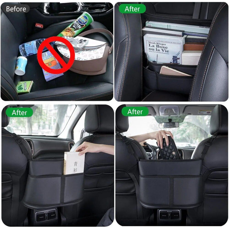 PU leather car seat organizer, view 10 - MRSLM