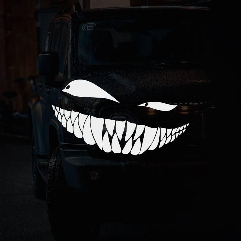 Wink and smirk car stickers, view 2 - MRSLM