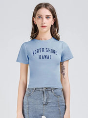 slim fit letter print tee, view 4 - MRSLM
