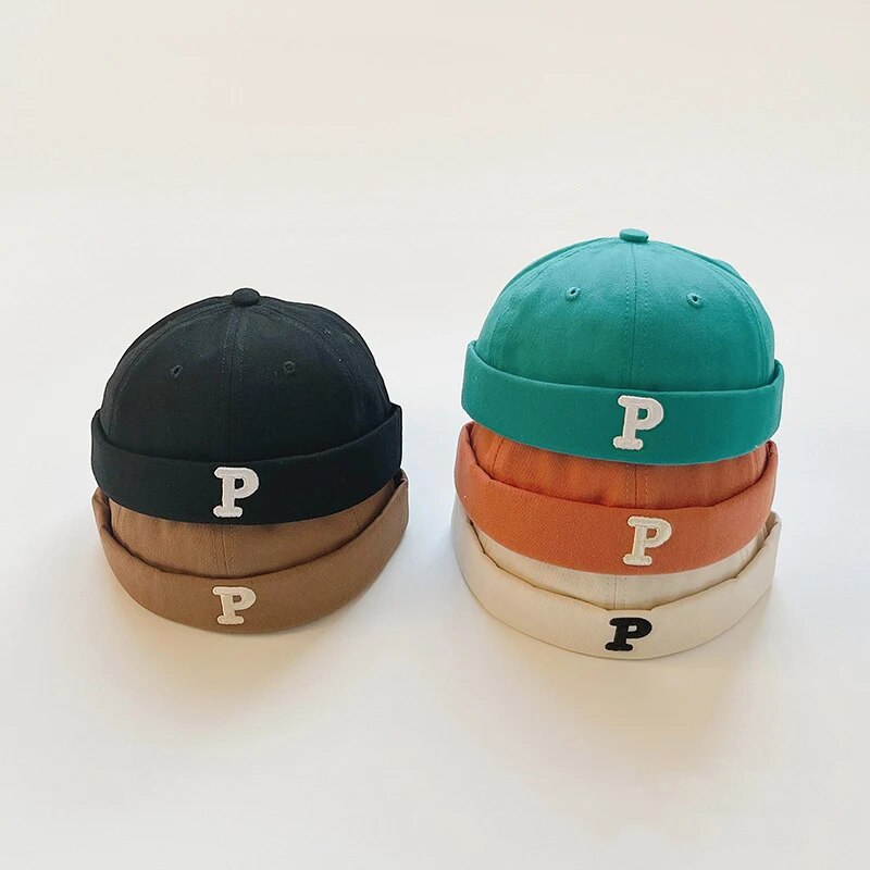 vintage letters embroidered baby docker hat, view 6 - MRSLM