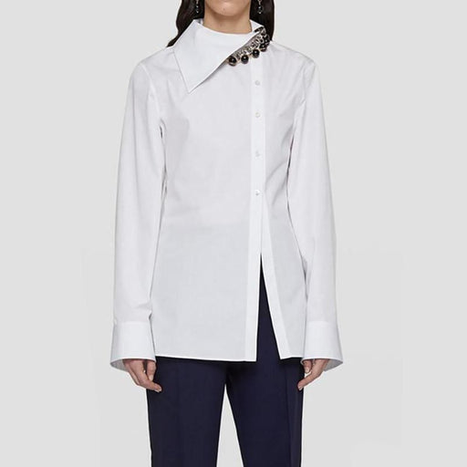 asymmetric cotton blouse - MRSLM