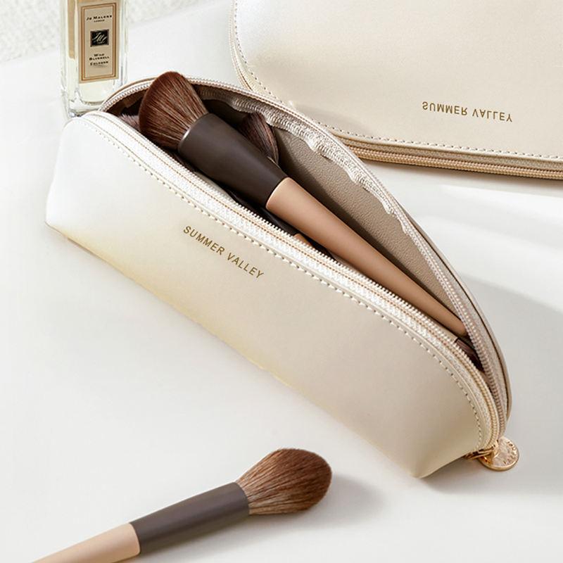 pu leather makeup brush storage bag, view 2 - MRSLM