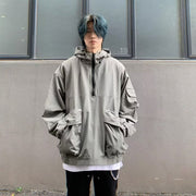 hooded half-zip windbreaker jacket, view 4 - MRSLM