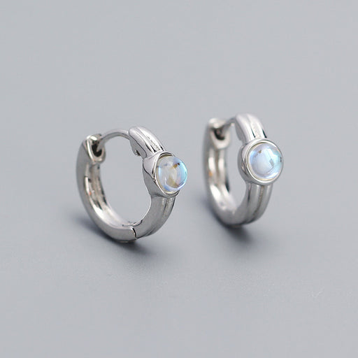 round silver earrings - MRSLM