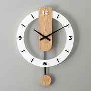 nordic modern solid wood wall clock, view 3 - MRSLM