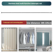 adjustable stainless steel tension shower curtain rod, view 5 - MRSLM