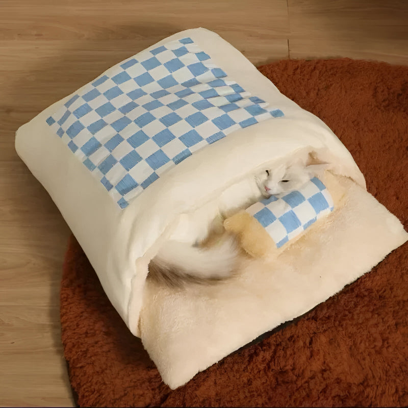 cozy plush cat and dog bed, view 3 - MRSLM