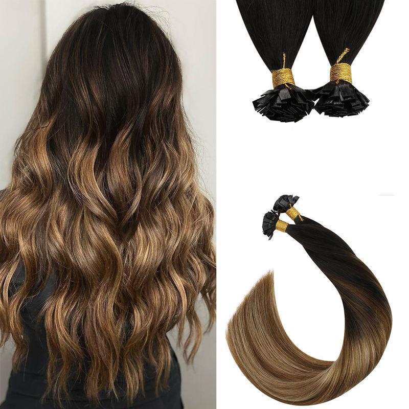 Flat tip human hair extensions, view 7 - MRSLM