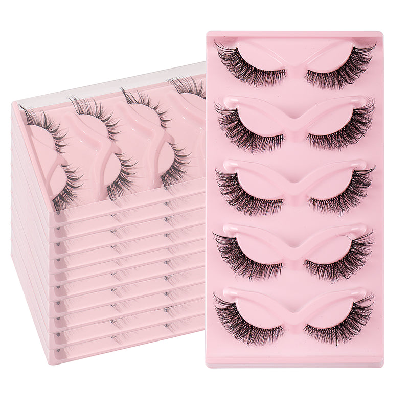 5 pair 3D cat eye fox eye lashes, view 17 - MRSLM