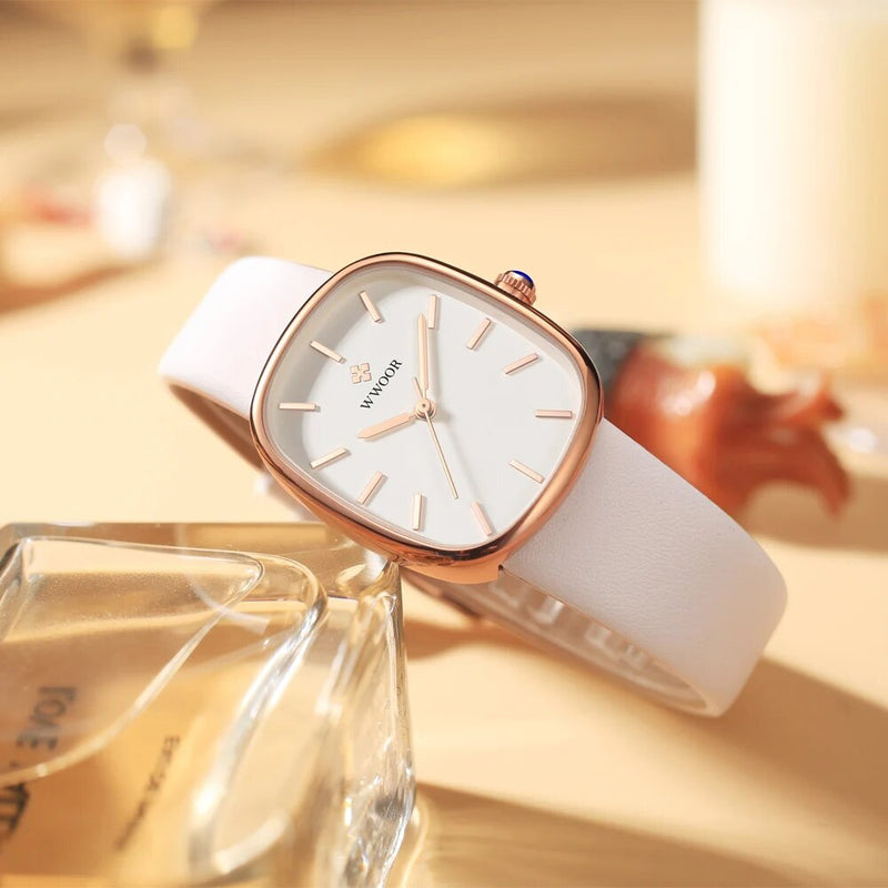 leather quartz bracelet watch for women, view 14 - MRSLM