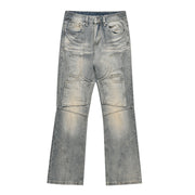 men's light blue distressed jeans, view 2 - MRSLM
