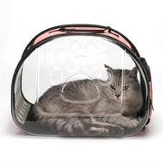 transparent foldable cat carrier bag, view 10 - MRSLM