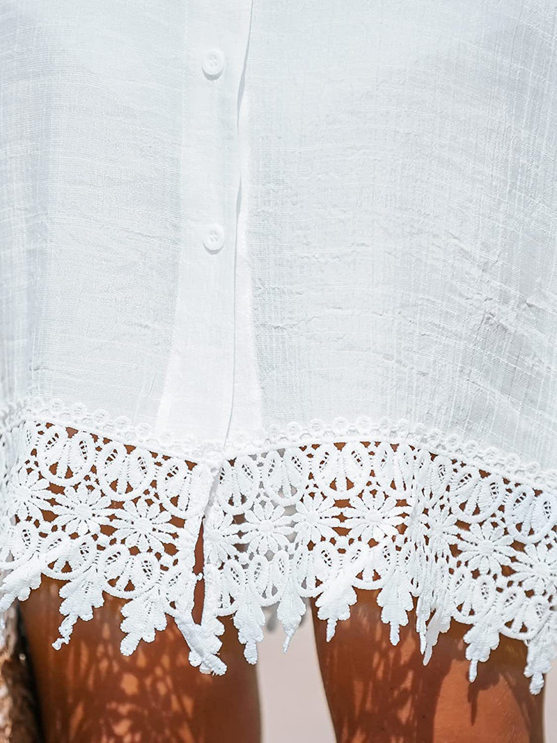 hollow out summer shirt dress, view 5 - MRSLM