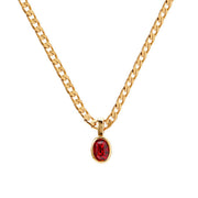 crystal stone pendant necklace, view 6 - MRSLM