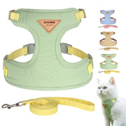 soft mesh cat and dog vest harness with leash, view 5 - MRSLM