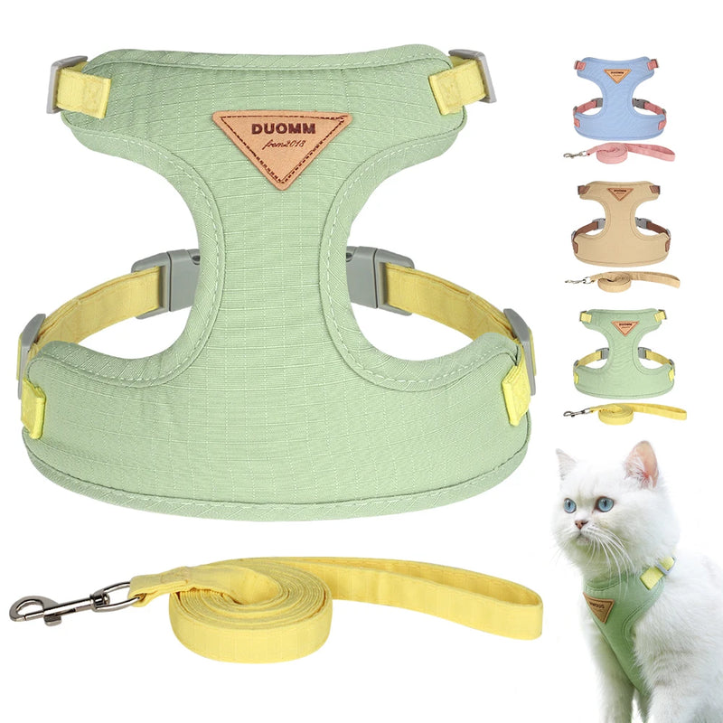 soft mesh cat and dog vest harness with leash, view 5 - MRSLM
