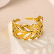 vintage stainless steel adjustable geometric ring - MRSLM