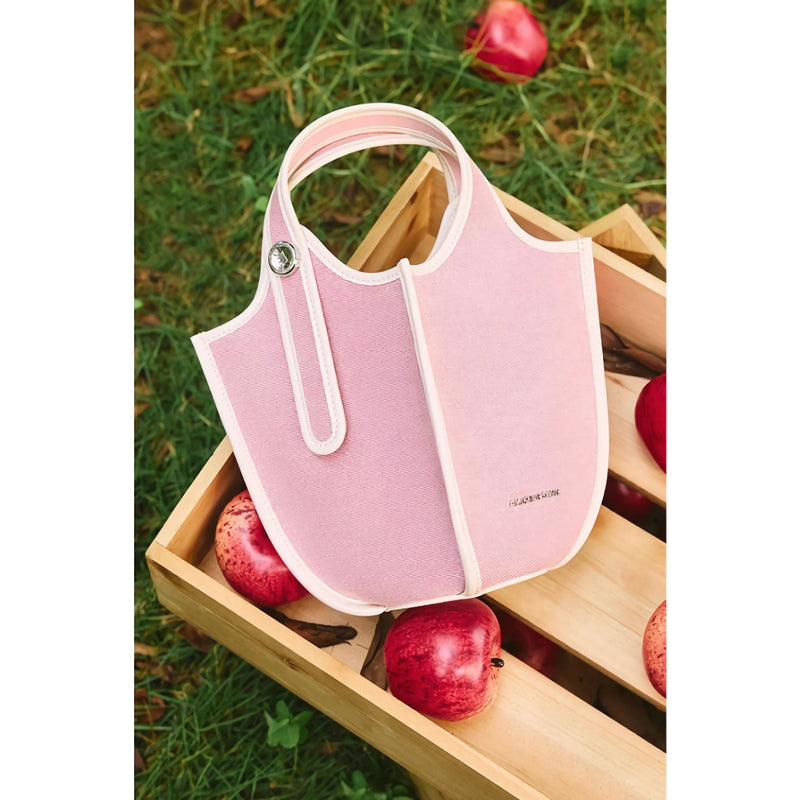 denim bucket crossbody bag, view 8 - MRSLM