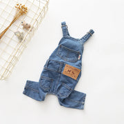 denim dog jumpsuit, view 6 - MRSLM