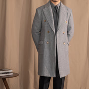 Vintage men's wool herringbone coat, view 4 - MRSLM