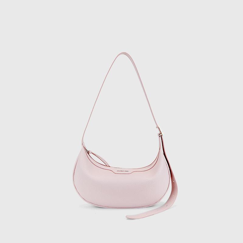Leather baguette shoulder bag, view 8 - MRSLM