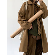 retro workwear trench coat, view 7 - MRSLM
