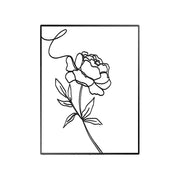 minimalist rose iron wall decor, view 2 - MRSLM
