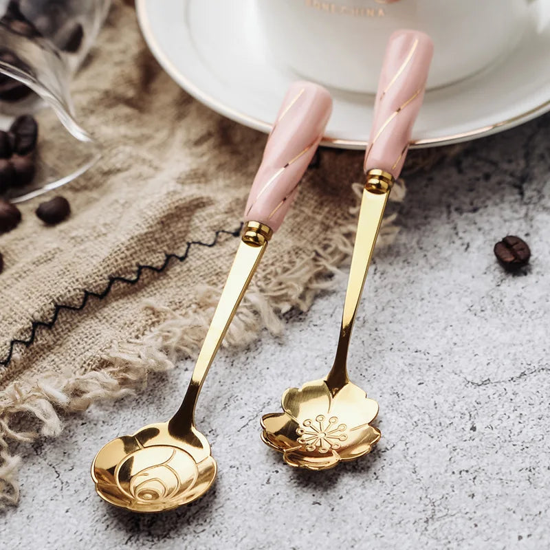 Mini stainless steel dessert spoons, view 10 - MRSLM