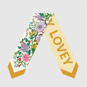 women's silk skinny scarf, view 10 - MRSLM