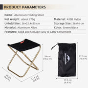 folding camping stool, view 11 - MRSLM