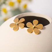 gold daisy earrings, view 8 - MRSLM
