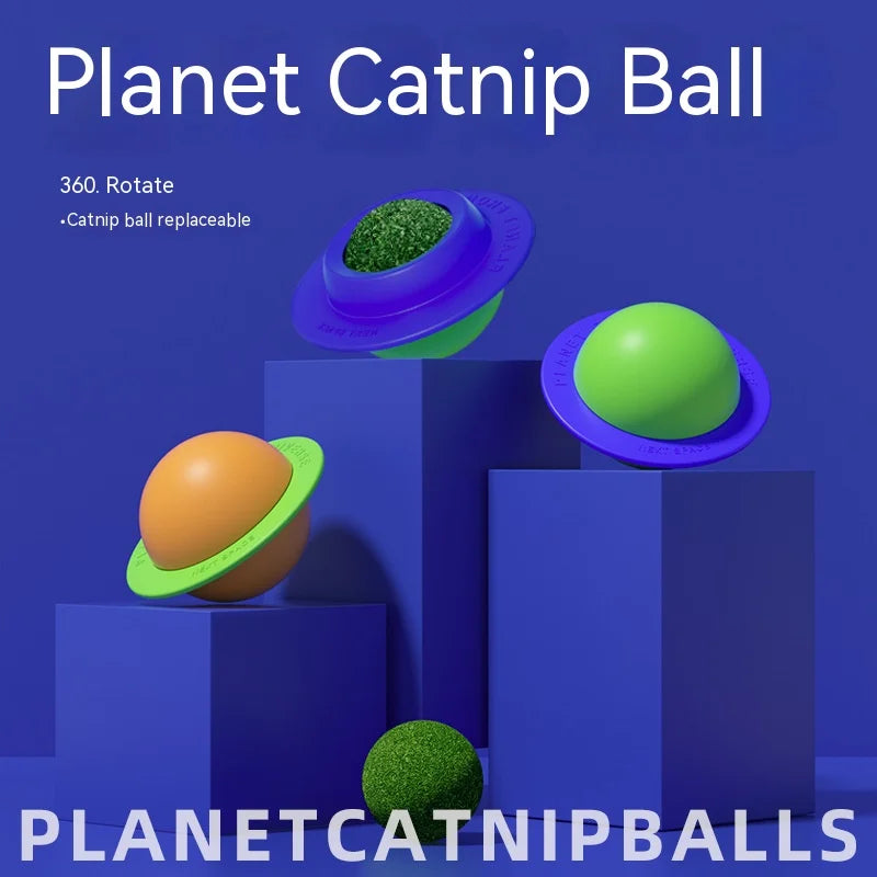 rotating cat grass ball toy, view 5 - MRSLM