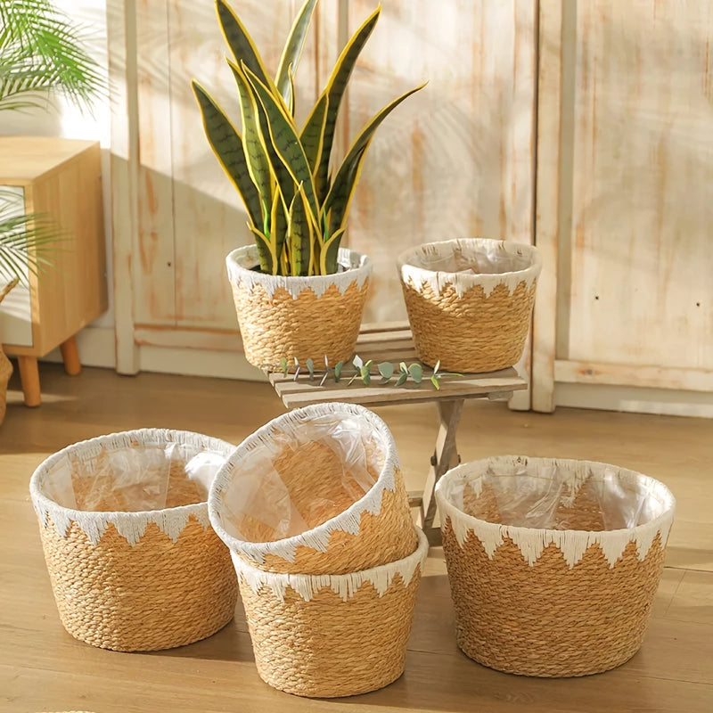 handmade woven planter basket - MRSLM