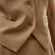 button-front jacquard vest, view 6 - MRSLM