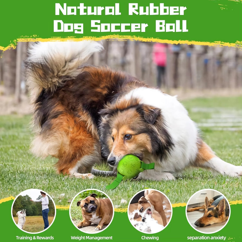 interactive dog soccer ball with straps, view 5 - MRSLM