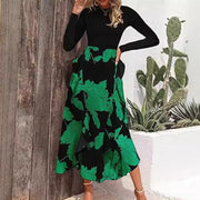 slim patchwork ruffle dress - MRSLM